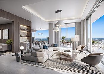 One Tampa Renderings Penthouse B Great Room Thumbnail