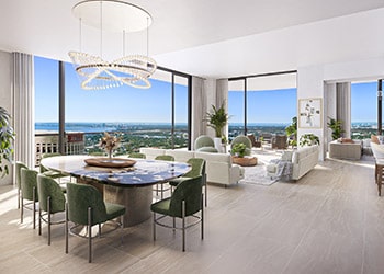 One Tampa Renderings Penthouse D Great Room Thumbnail