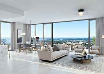 One Tampa Renderings Residence F Great Room Thumbnail